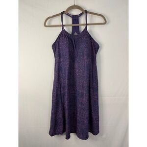 Prana Athletic Dress Womens Medium Purple Pink Geometric Racerback Shelf Bra